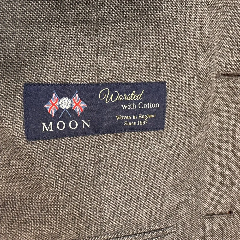 J.Crew Ludlow Blazer Mens 34S Slim‎ Gray Moon Worsted Wool Cotton Unstructured